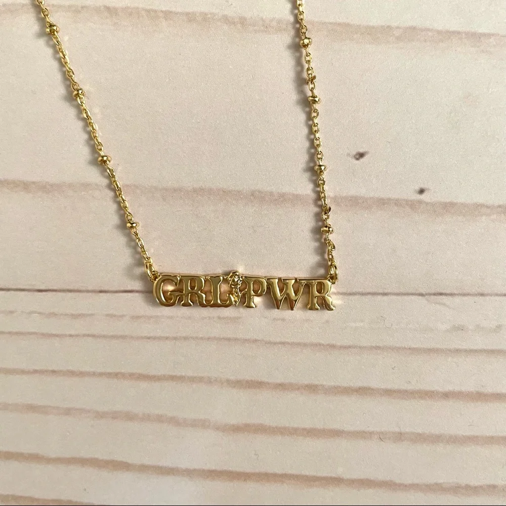 Rebecca Minkoff Grl Pwr Pendant Necklace NWT - Picture 1 of 5